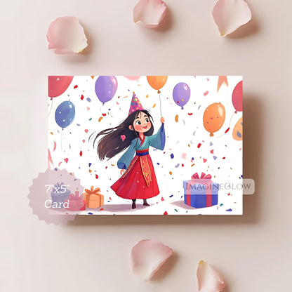 kids Mulan birthday card
Mulan themed birthday card
