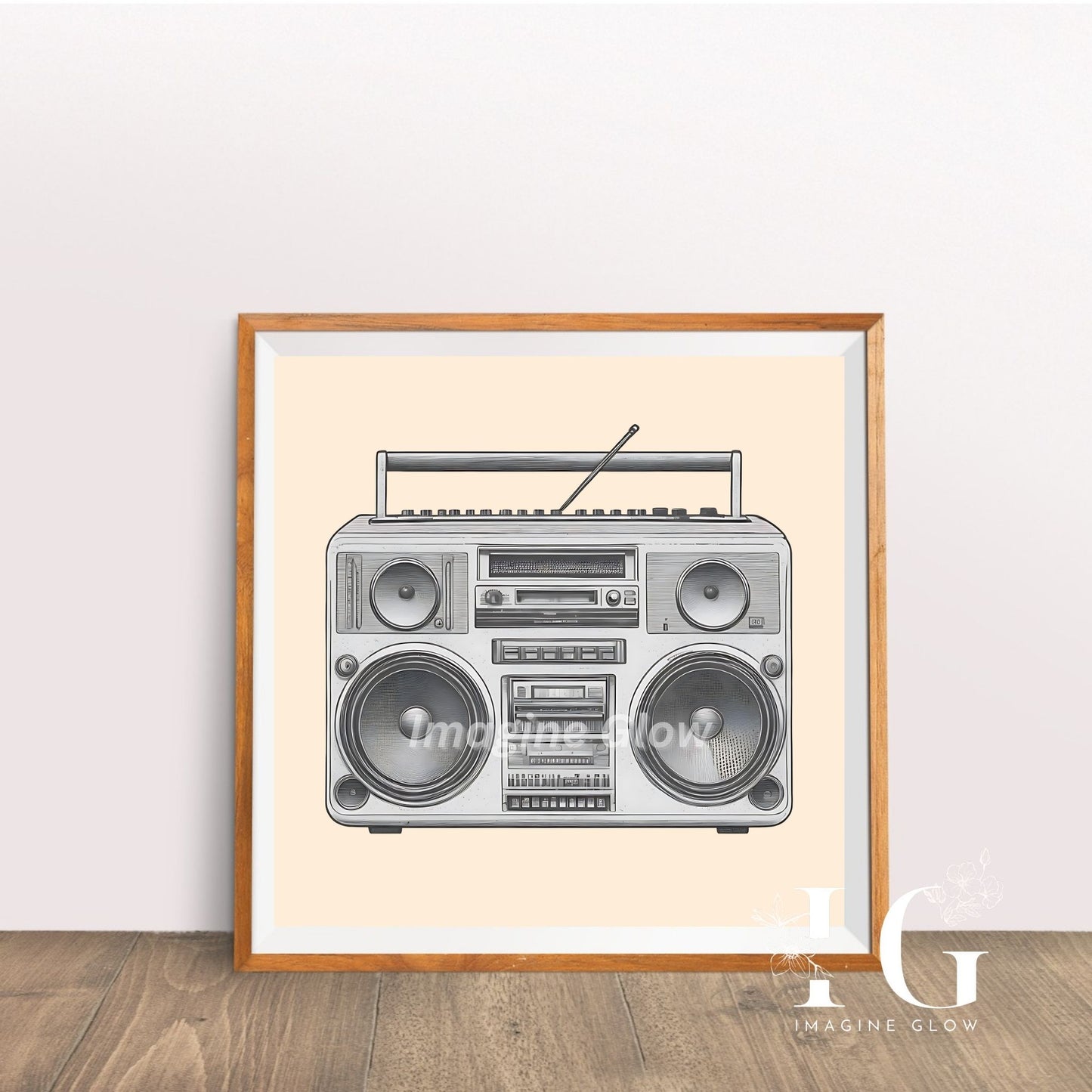 Nostalgic retro music poster for music lovers