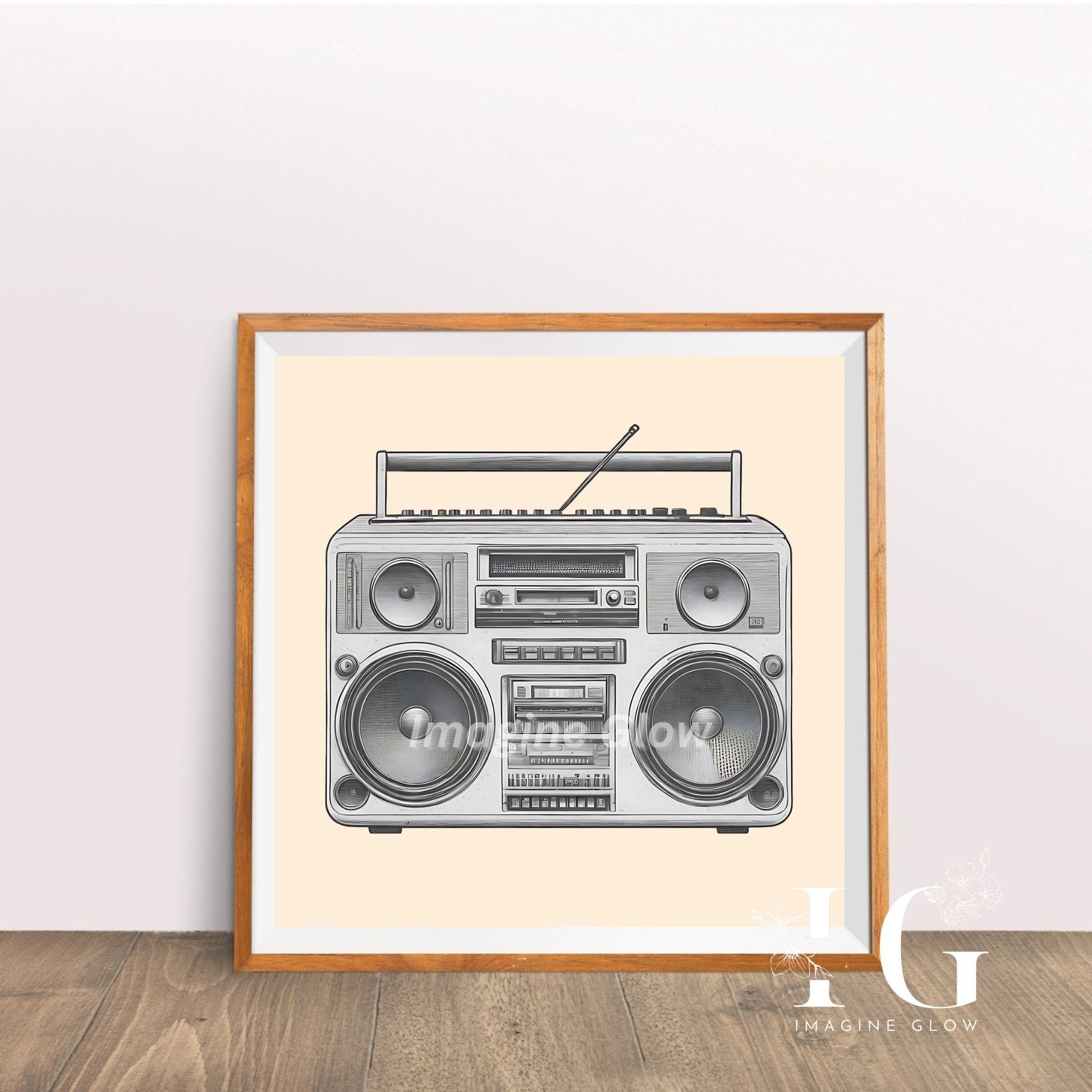 Nostalgic retro music poster for music lovers