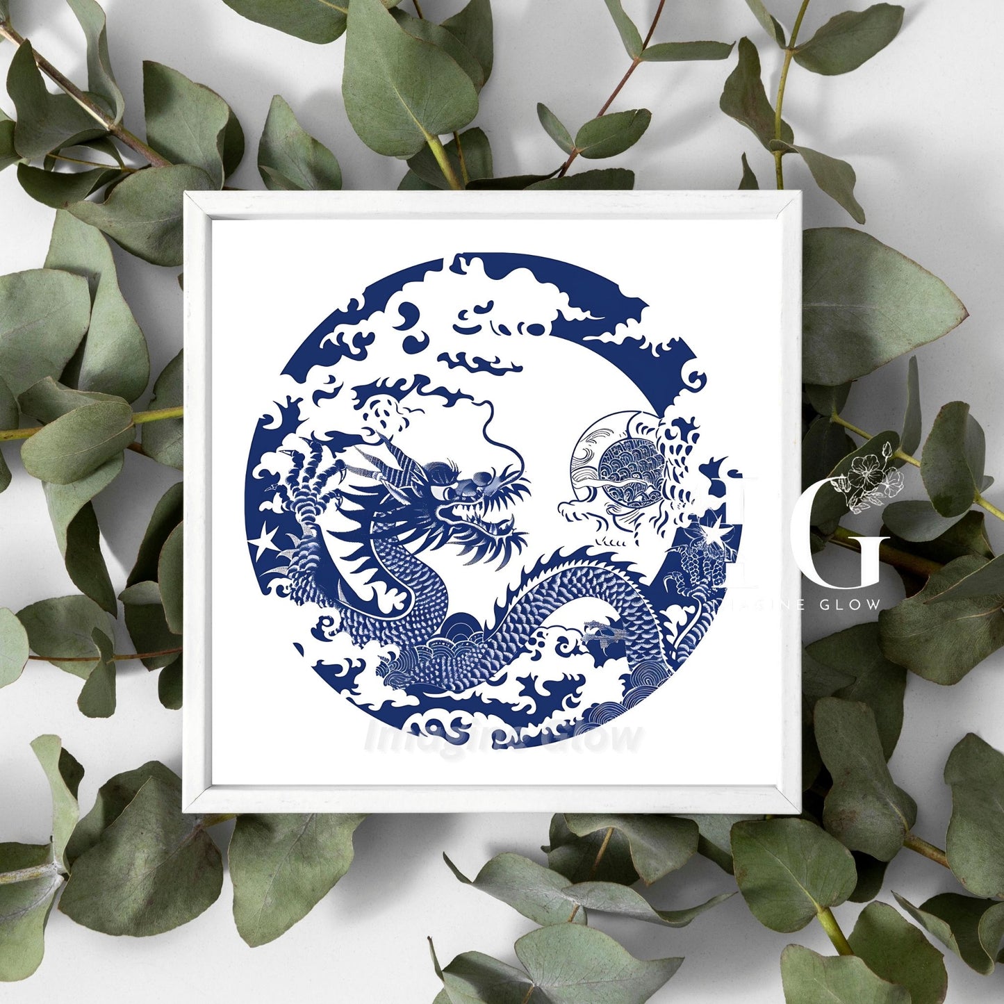 Mystical dragon art for modern home decor