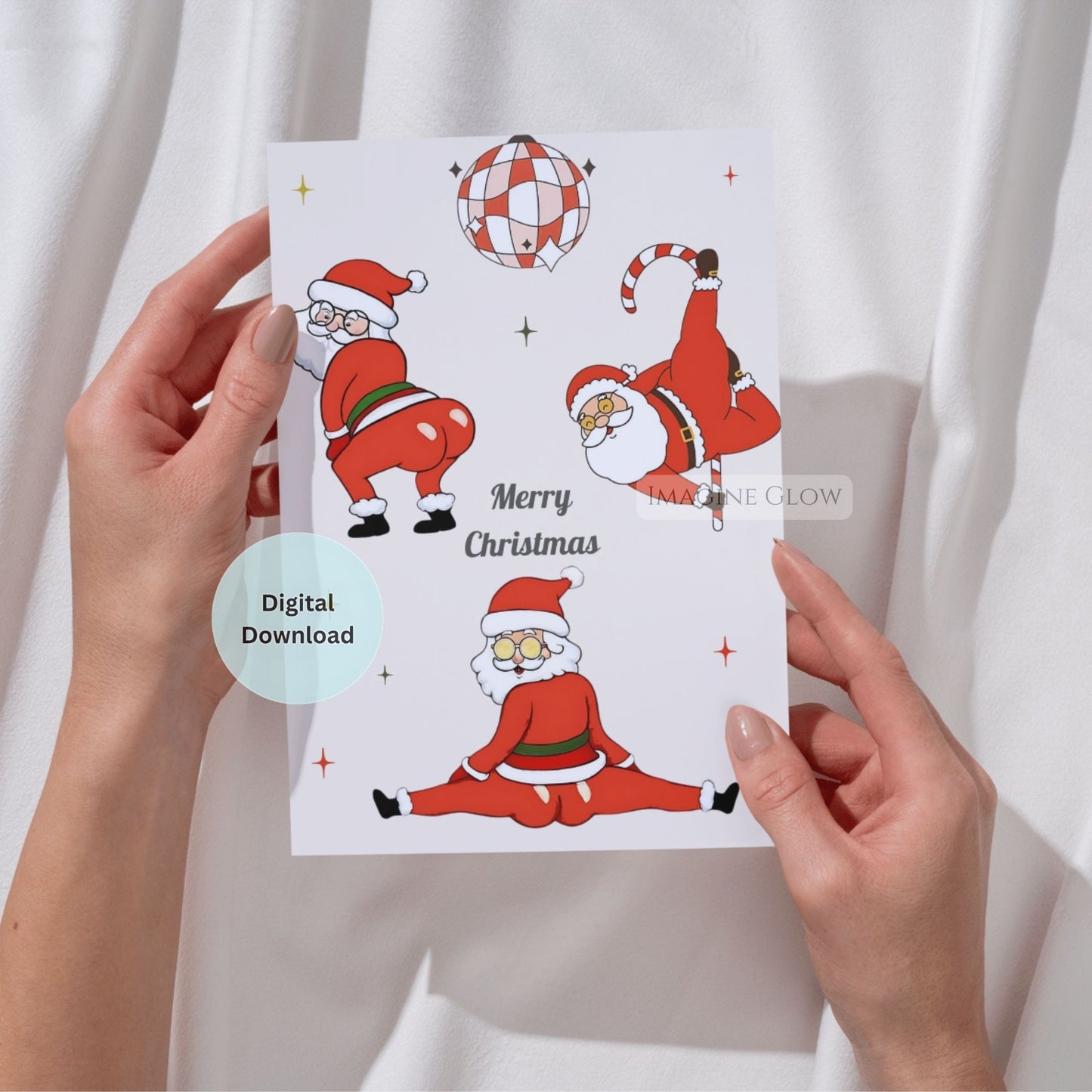 vintage funny santa christmas card printable
retro santa claus holiday greeting card
