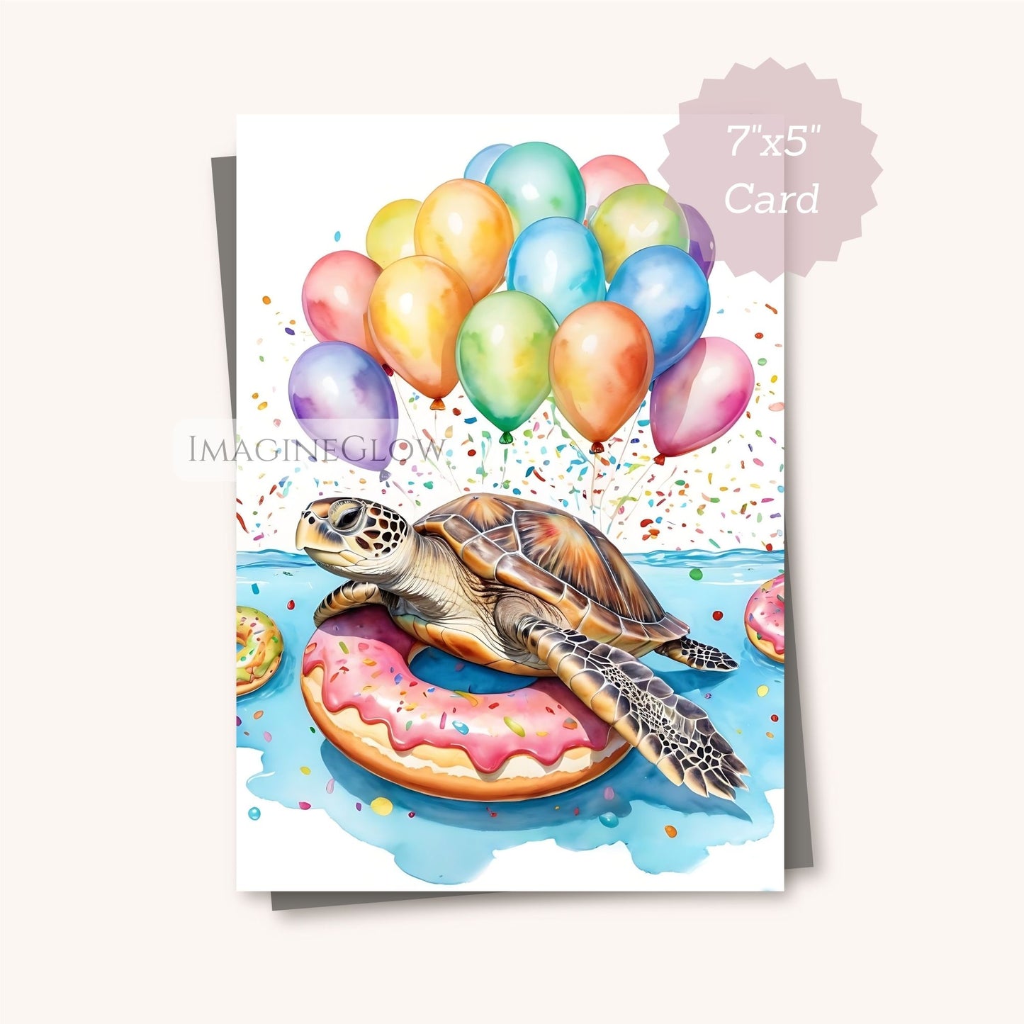 Underwater turtle birthday design
Turtle birthday card for kids
