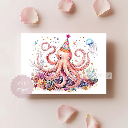Octopus birthday card
Cute octopus printable birthday card
Ocean animal birthday greeting card
Under the sea themed birthday card
Whimsical octopus birthday card
