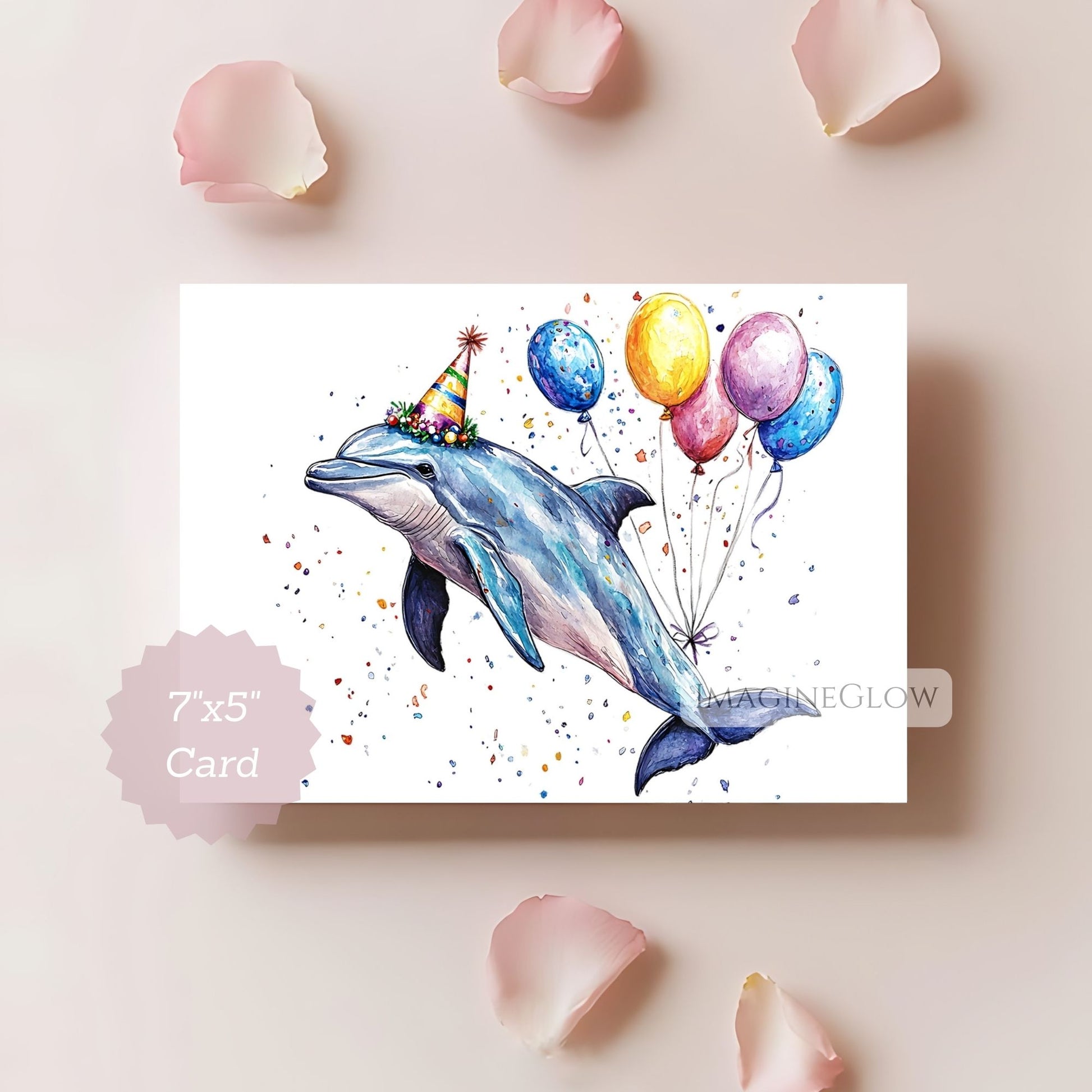Marine animal birthday card
Dolphin art birthday card
Sea life birthday greeting
Underwater birthday card design
