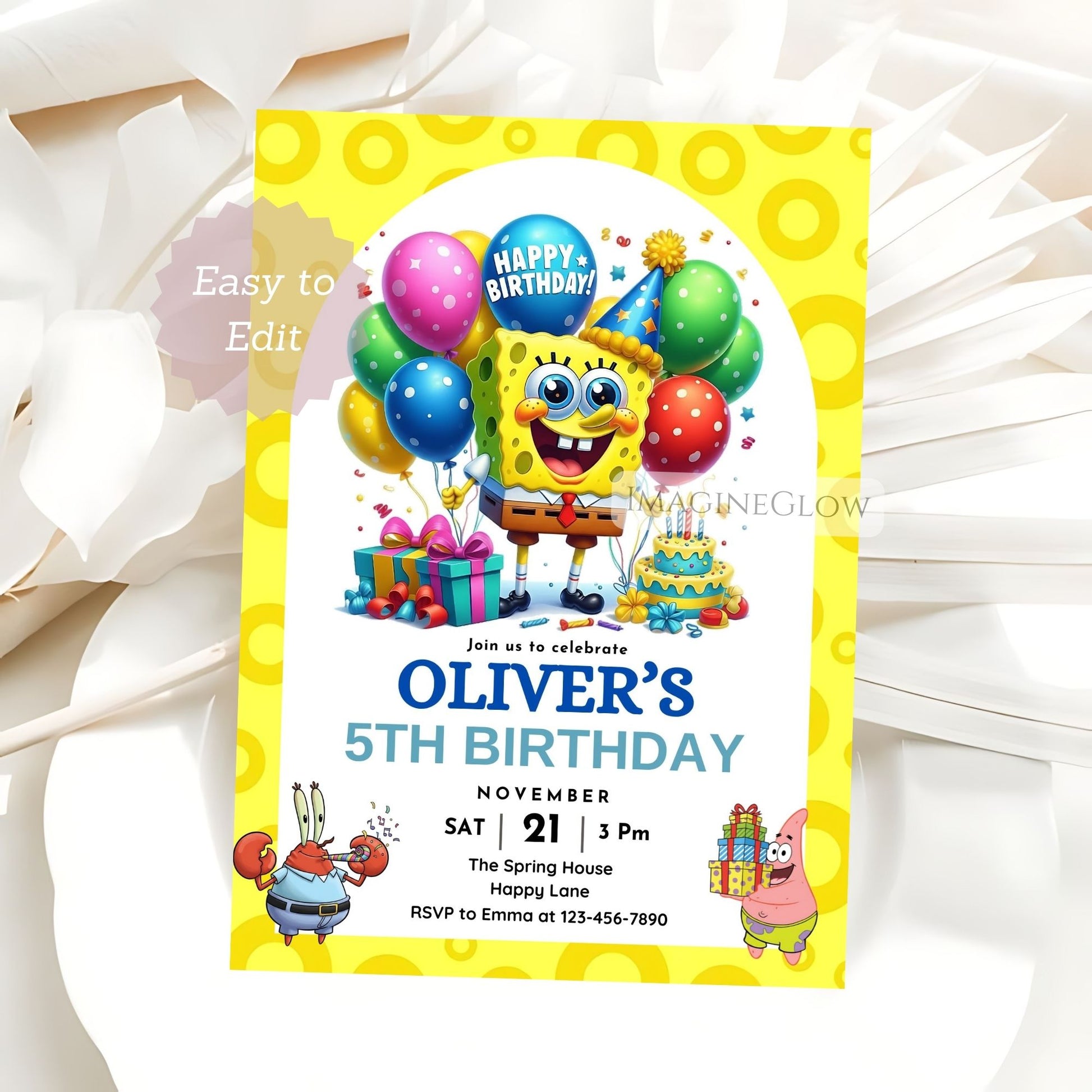 under the sea cartoon invitation
