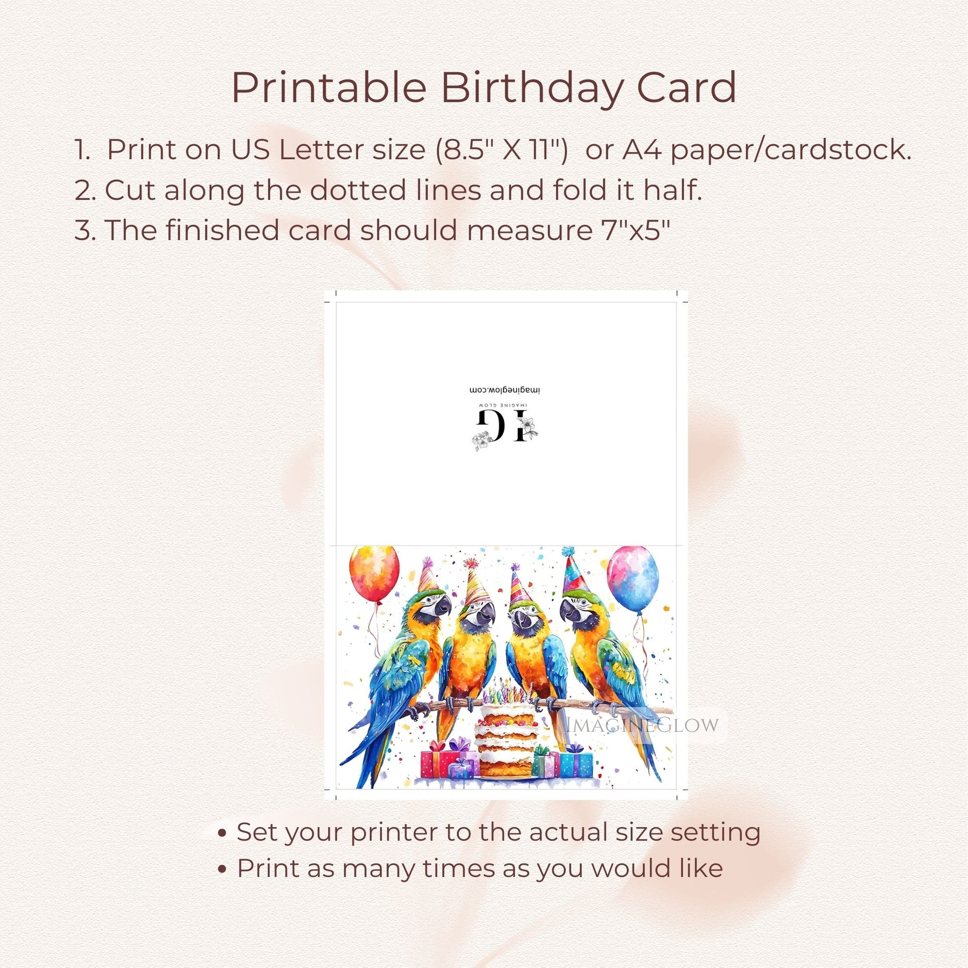 kids parrot birthday card
cartoon parrot birthday card