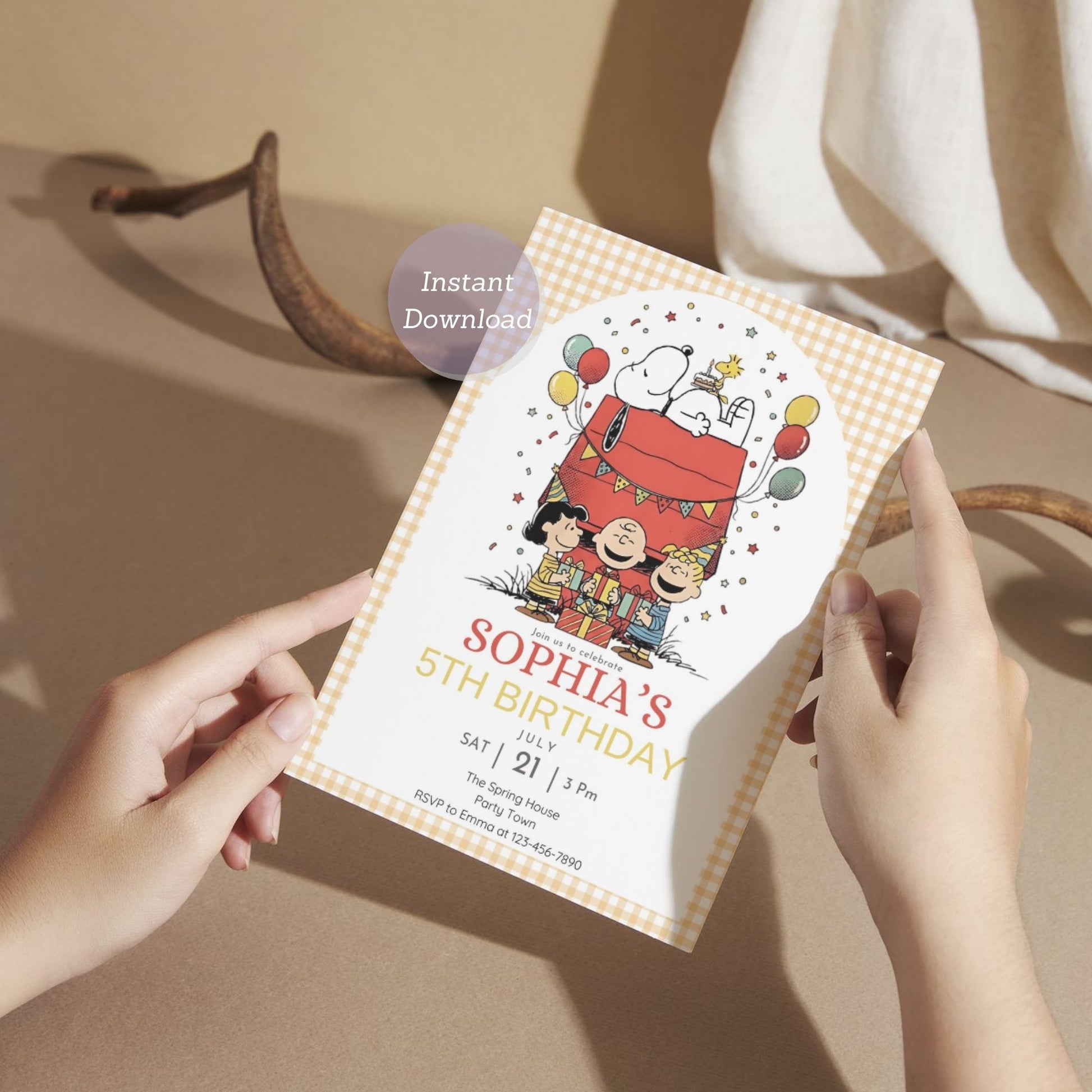snoopy cartoon party invitation
kids dog birthday invite
