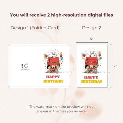 peanuts snoopy happy birthday card
