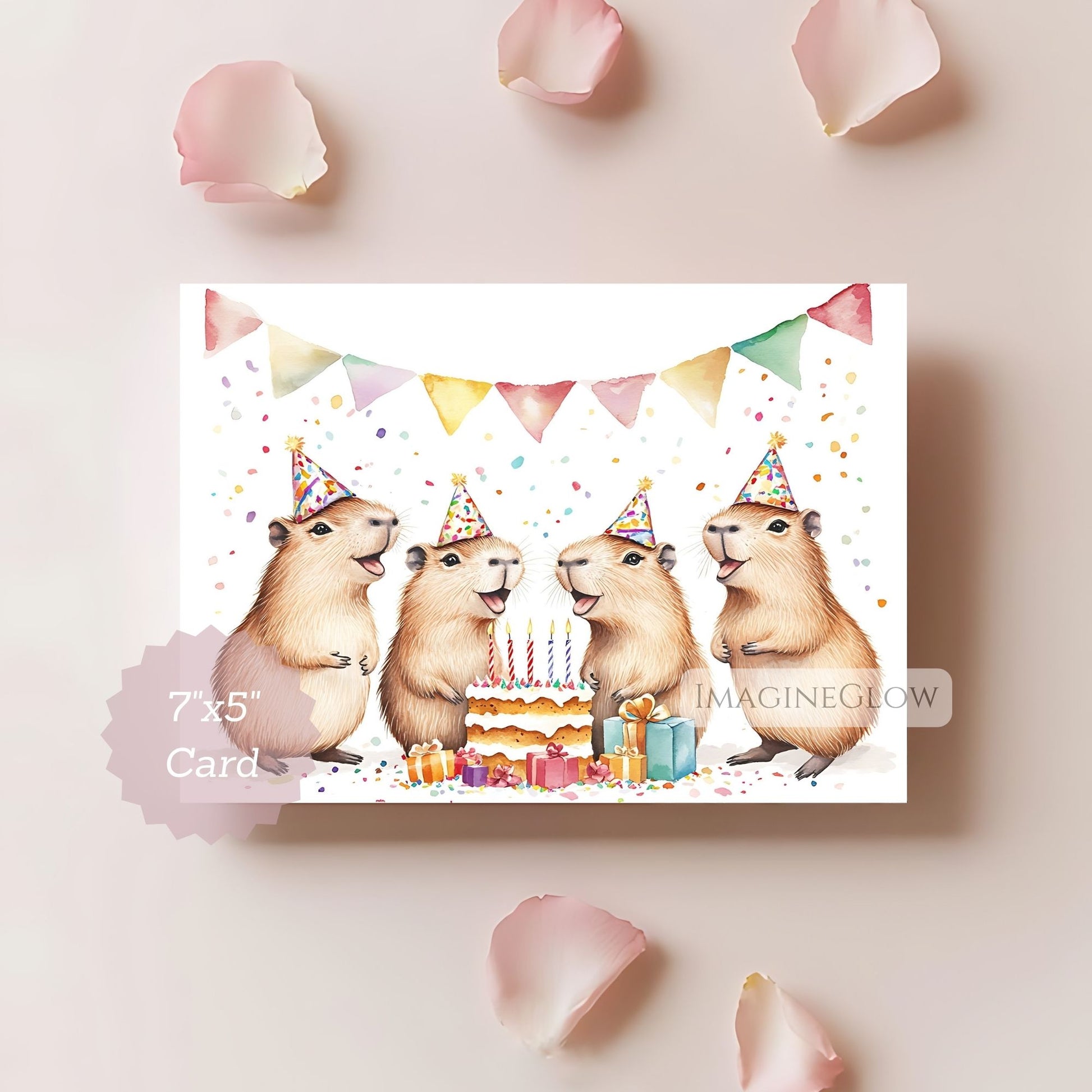 digital download capybara card
