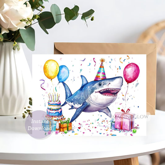 shark birthday card fun ocean design
playful shark birthday greeting card
ocean animal shark birthday card
