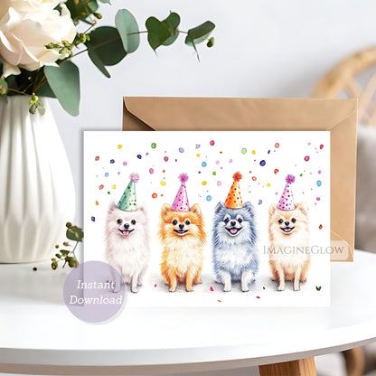 digital pomeranian birthday card
printable pomeranian birthday greeting card
