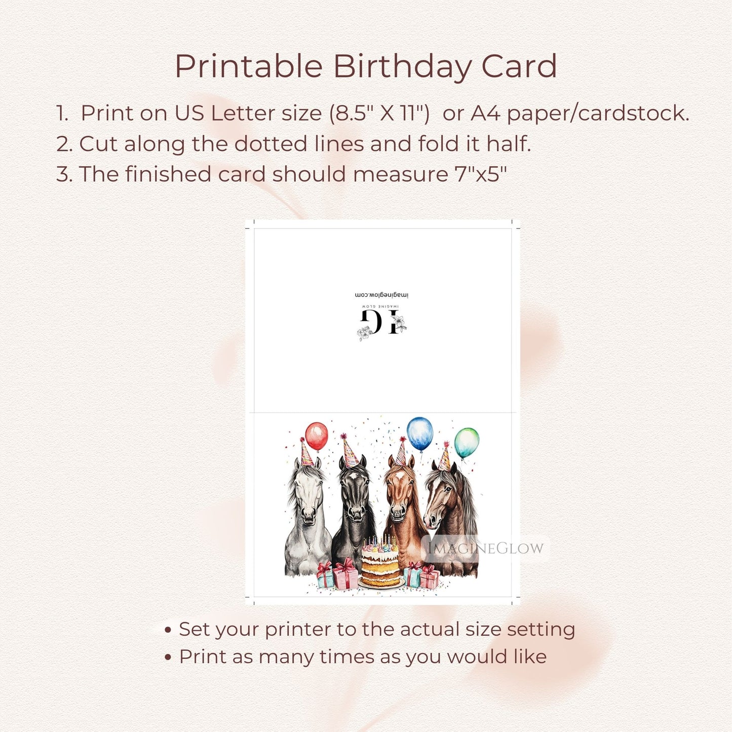 pony birthday card
horse lover birthday card
digital horse birthday card
farm animal birthday card
horse illustration birthday card
brown horse birthday card
kids horse birthday card