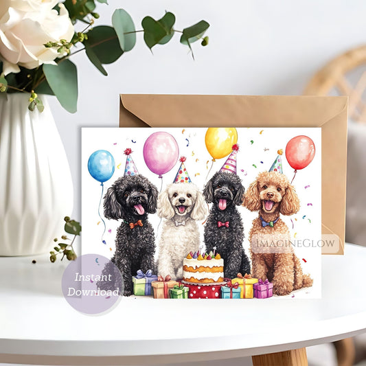 happy birthday card poodle dog
printable poodle dog card
adorable poodle greeting card
