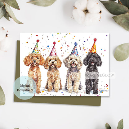 digital Poodle dog card
Poodle dog birthday card

