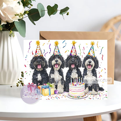 digital portuguese water dog card
cute dog birthday card for pet lovers

