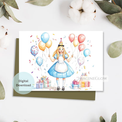 Alice and White Rabbit card
Mad Hatter birthday card
Cheshire Cat birthday card
