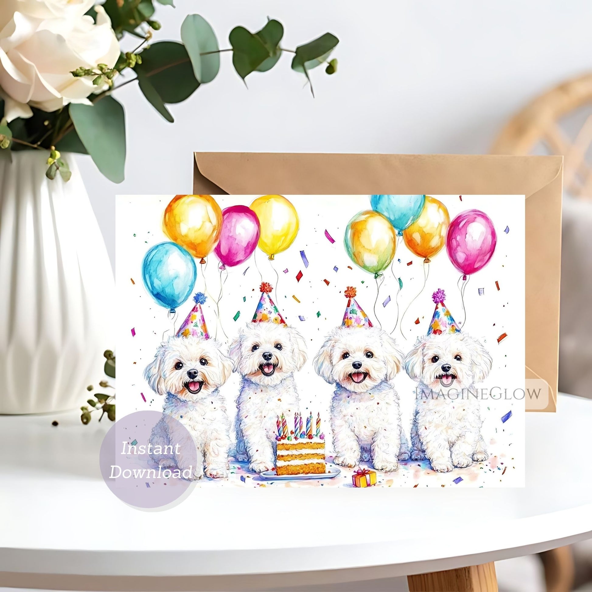 bichon frise birthday card
cute bichon dog card
digital bichon greeting card
printable birthday card bichon
fluffy white dog birthday card

