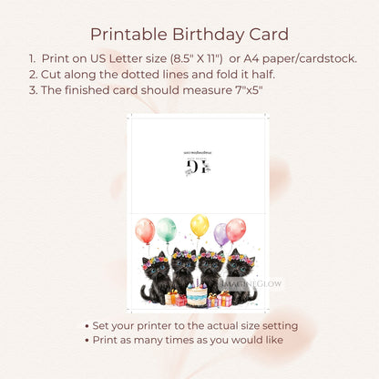 Fun black cats birthday card with unique design
Birthday card for cat lovers featuring black cats