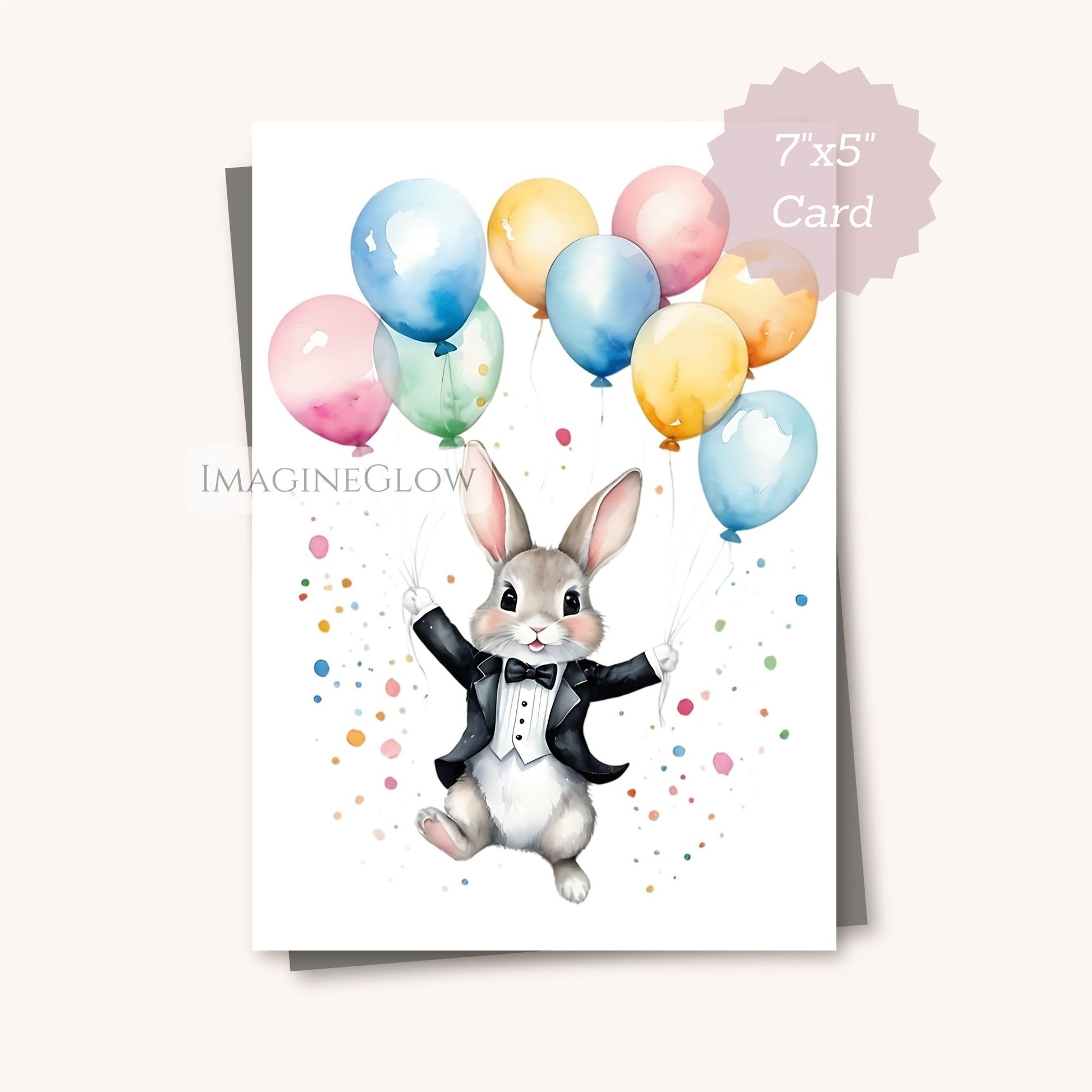 Spring bunny greeting card
Funny bunny printable card
