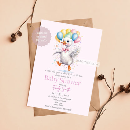 vintage barnyard baby shower card pink soft pastel pink baby shower invitation
