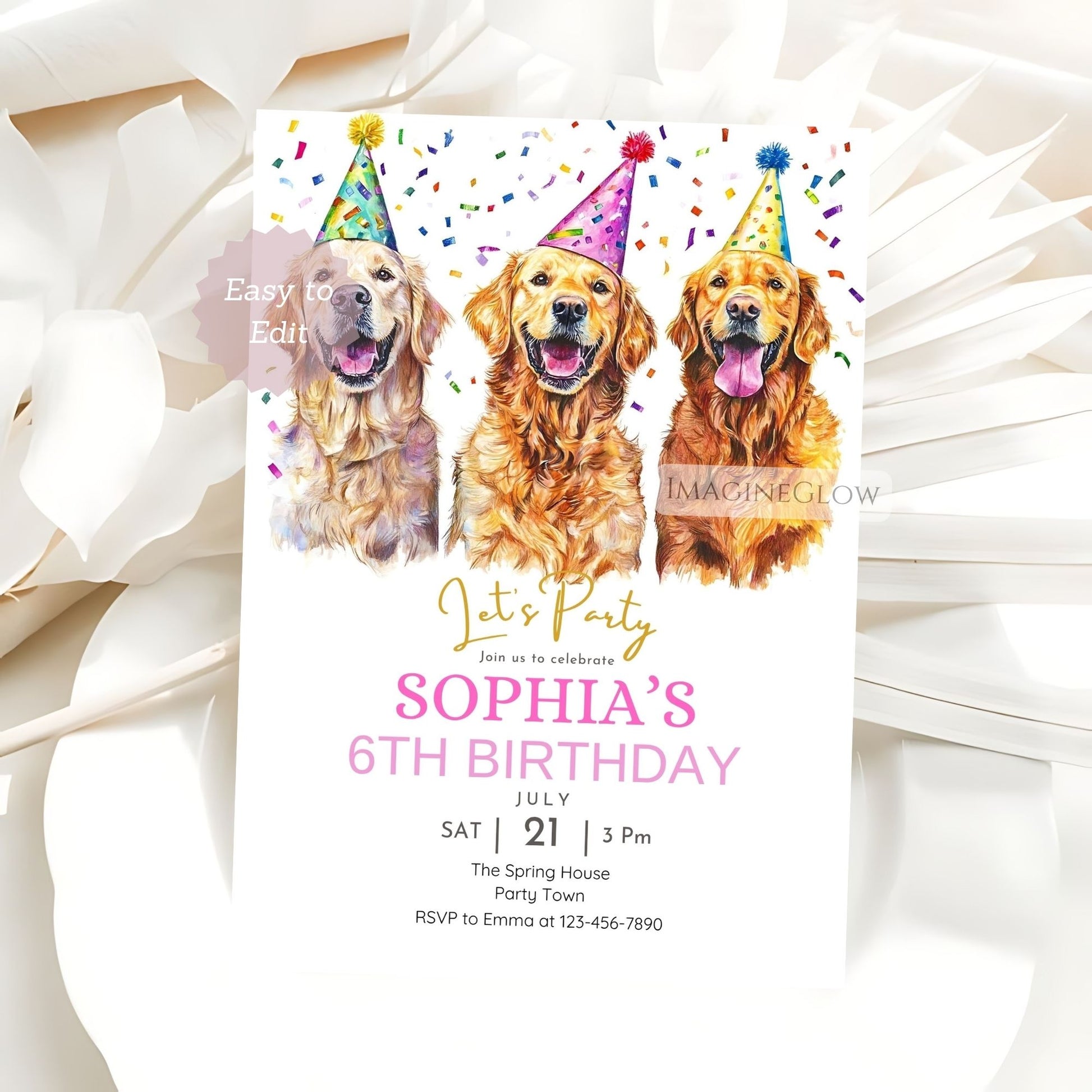 yellow lab invite
