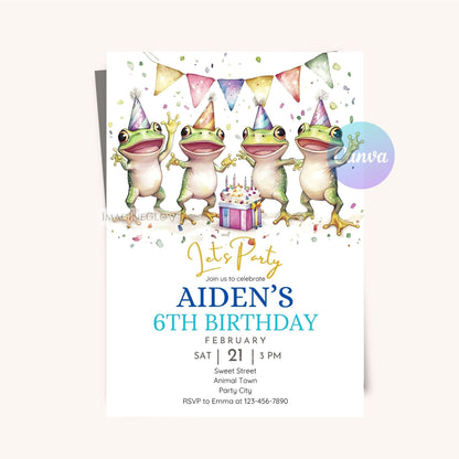 Nature-themed birthday party invite
