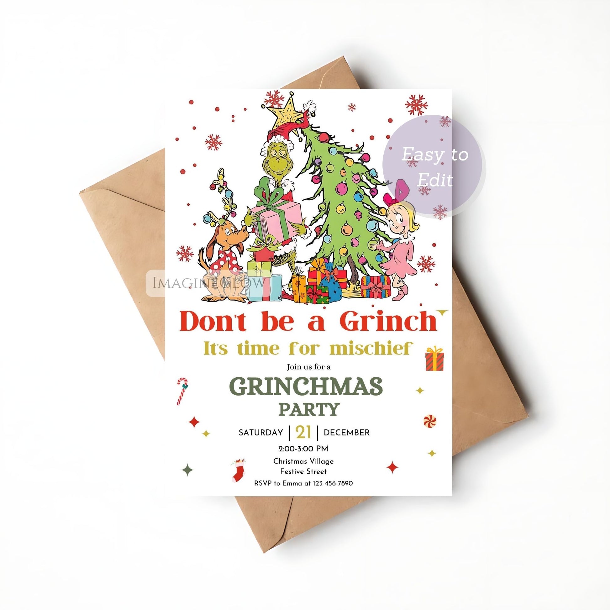 funny grinch christmas party invite
printable grinchmas holiday invitation
