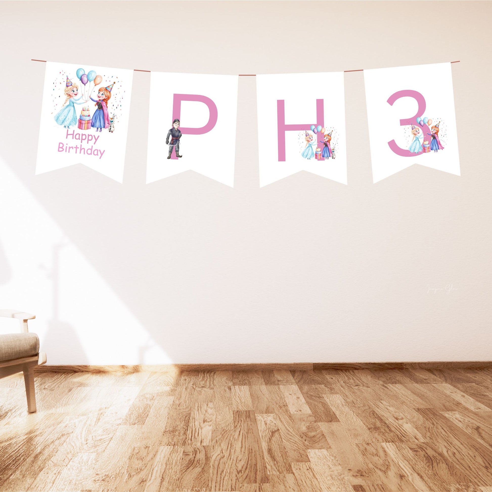 frozen birthday banner elsa and anna printable
elsa and anna frozen canva editable birthday banner
