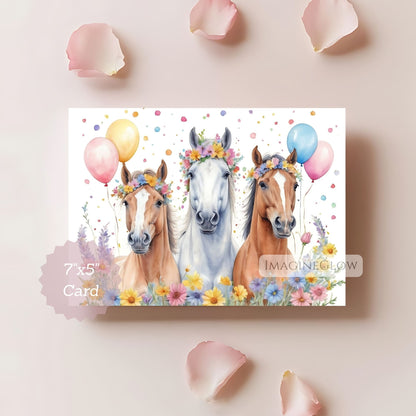 horse birthday card floral
floral horse greeting card
printable horse birthday card
animal birthday card printable
kids birthday card
