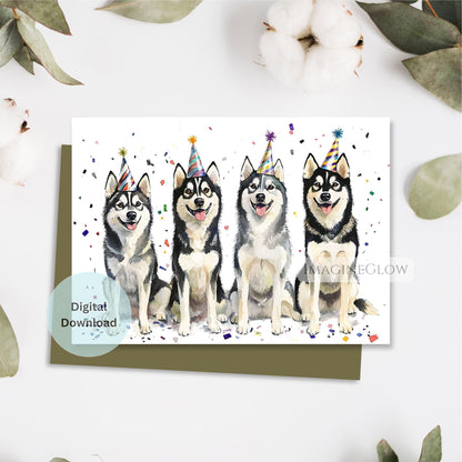 digital Husky birthday card
birthday card with Husky
