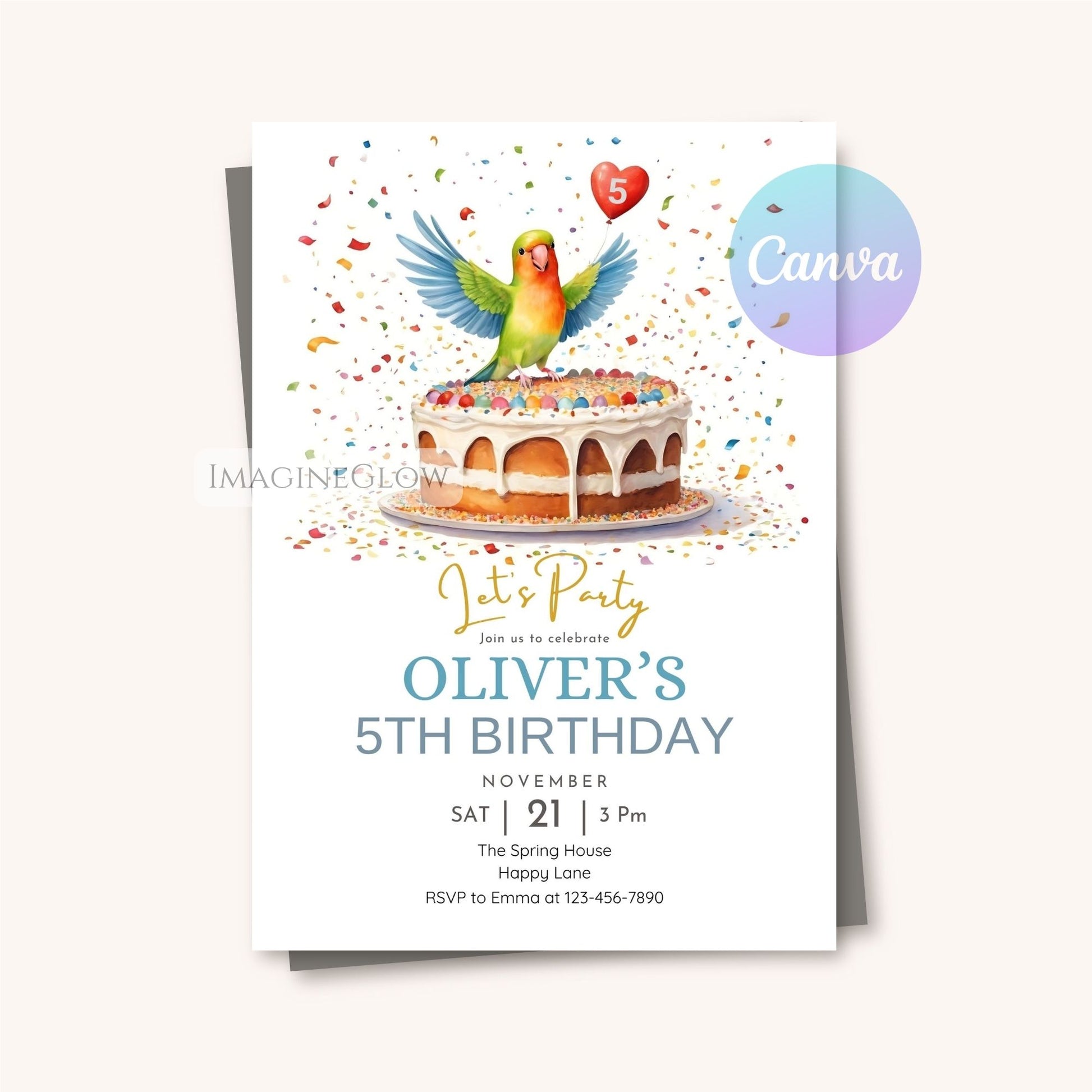 lovebird party invitation digital download
customizable lovebird birthday card printable

