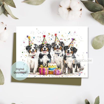 printable shepherd dog greeting card
