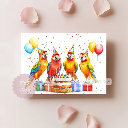 parrot birthday greeting card
colorful parrot birthday card
printable parrot birthday card
kids tropical birthday card
fun parrot birthday card
vibrant parrot birthday greeting
