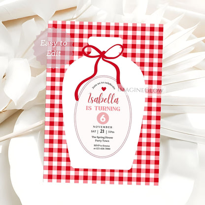 outdoor picnic birthday invitation
