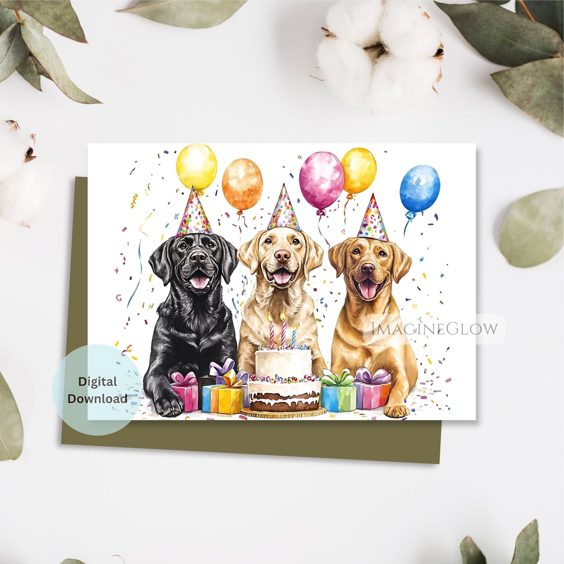 digital retriever dog birthday card
cute labrador birthday card printable
