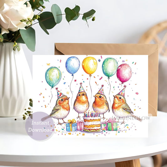robin birthday card
cute robin bird birthday card
printable robin birthday card

