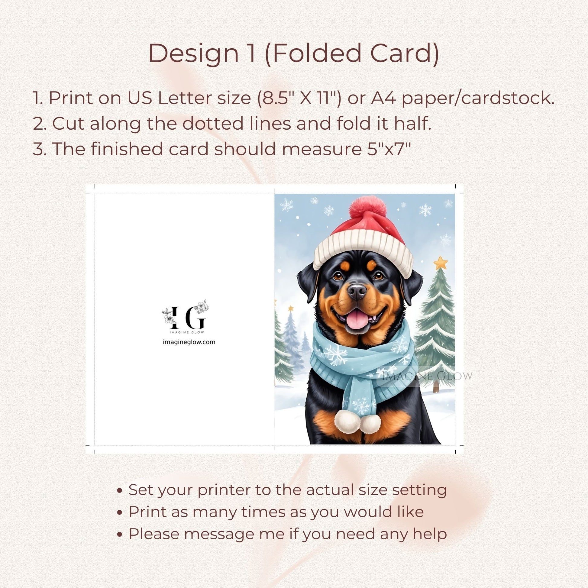 festive rottweiler christmas illustration
rottweiler christmas card digital
