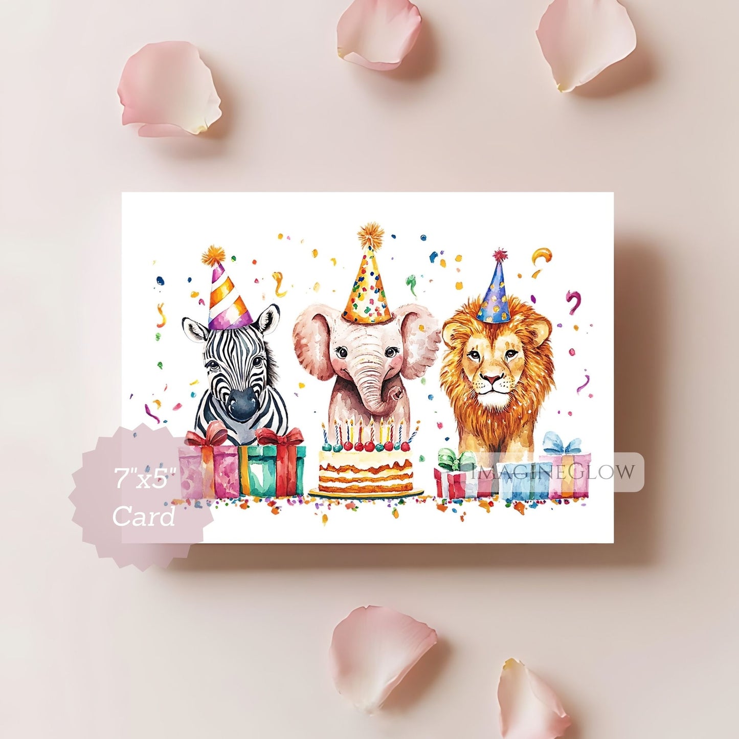 wildlife greeting card lion elephant zebra
jungle animal birthday card
printable safari animal greeting card
digital download jungle animal card
