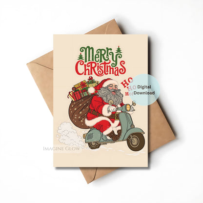 santa claus christmas card printable
vintage santa holiday greeting card

