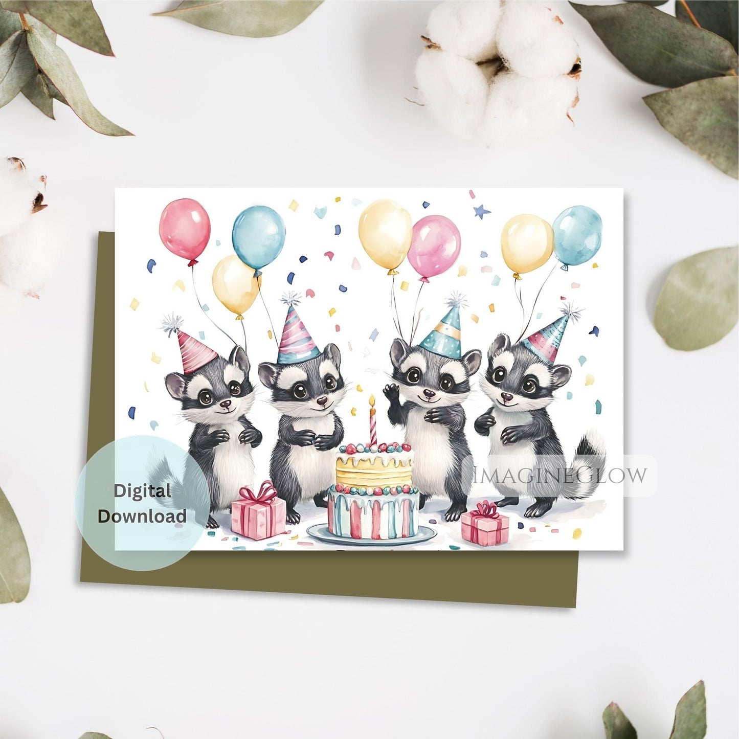 skunk birthday card
cute skunk birthday greeting
printable skunk birthday card
animal birthday card skunk
digital download skunk card
