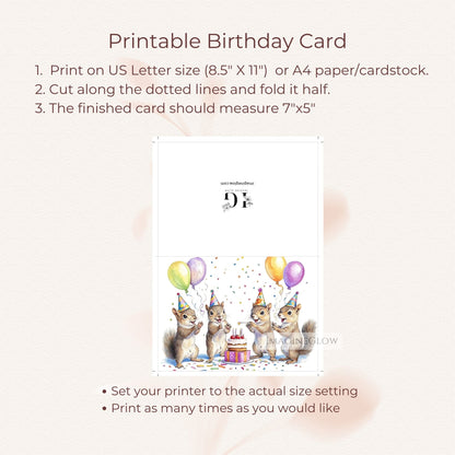 Squirrel card for nature-themed birthday celebration
Birthday card featuring cute squirrel illustration
Printable squirrel card for children and adults
Charming squirrel woodland birthday card
Squirrel happy birthday card rustic style