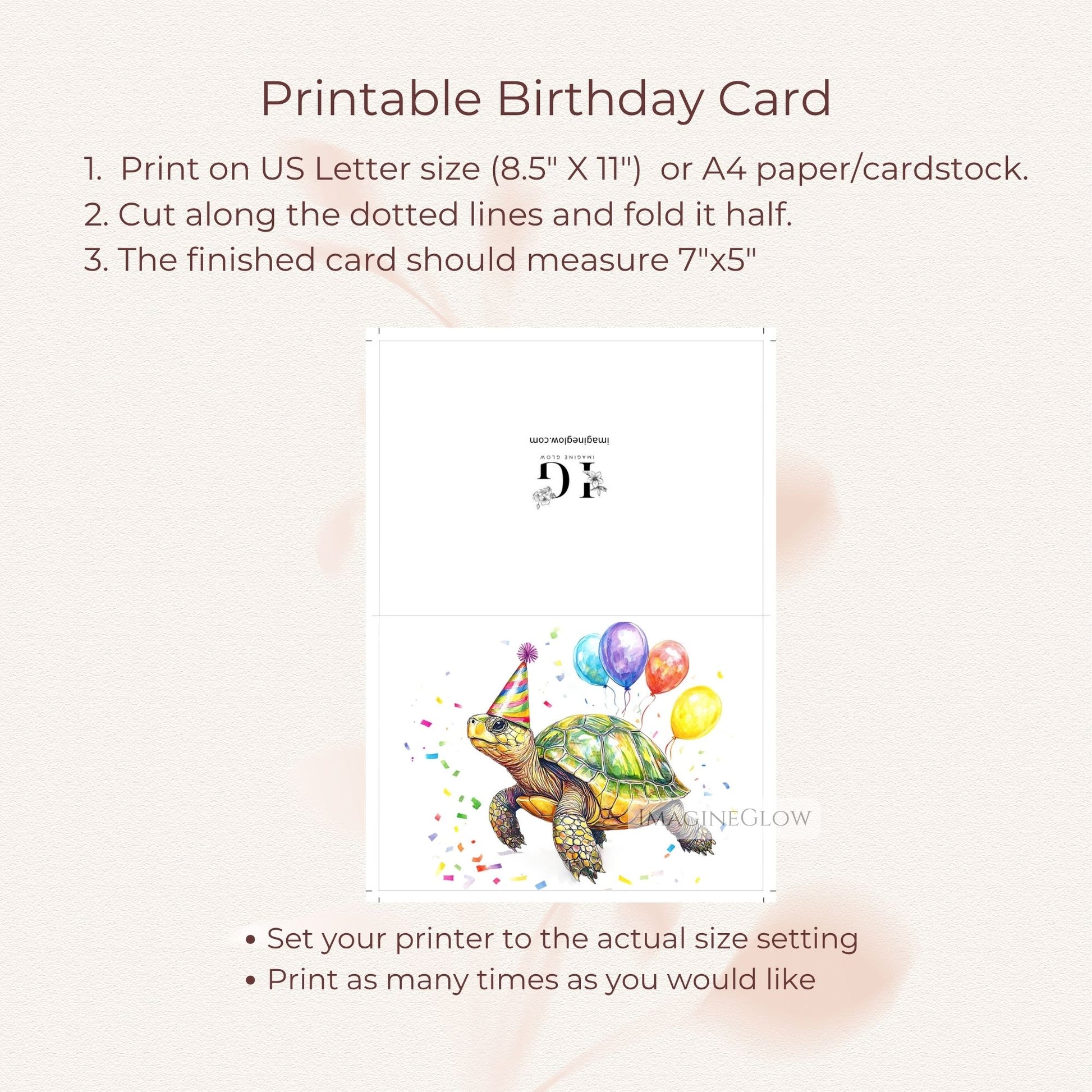 marine animal card digital download
underwater themed birthday card
turtle party greeting card
