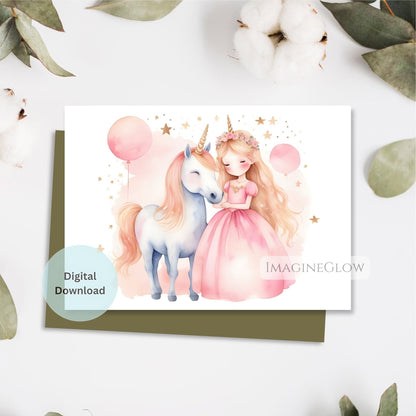 magical unicorn birthday card
fairy tale birthday card
girls unicorn birthday card

