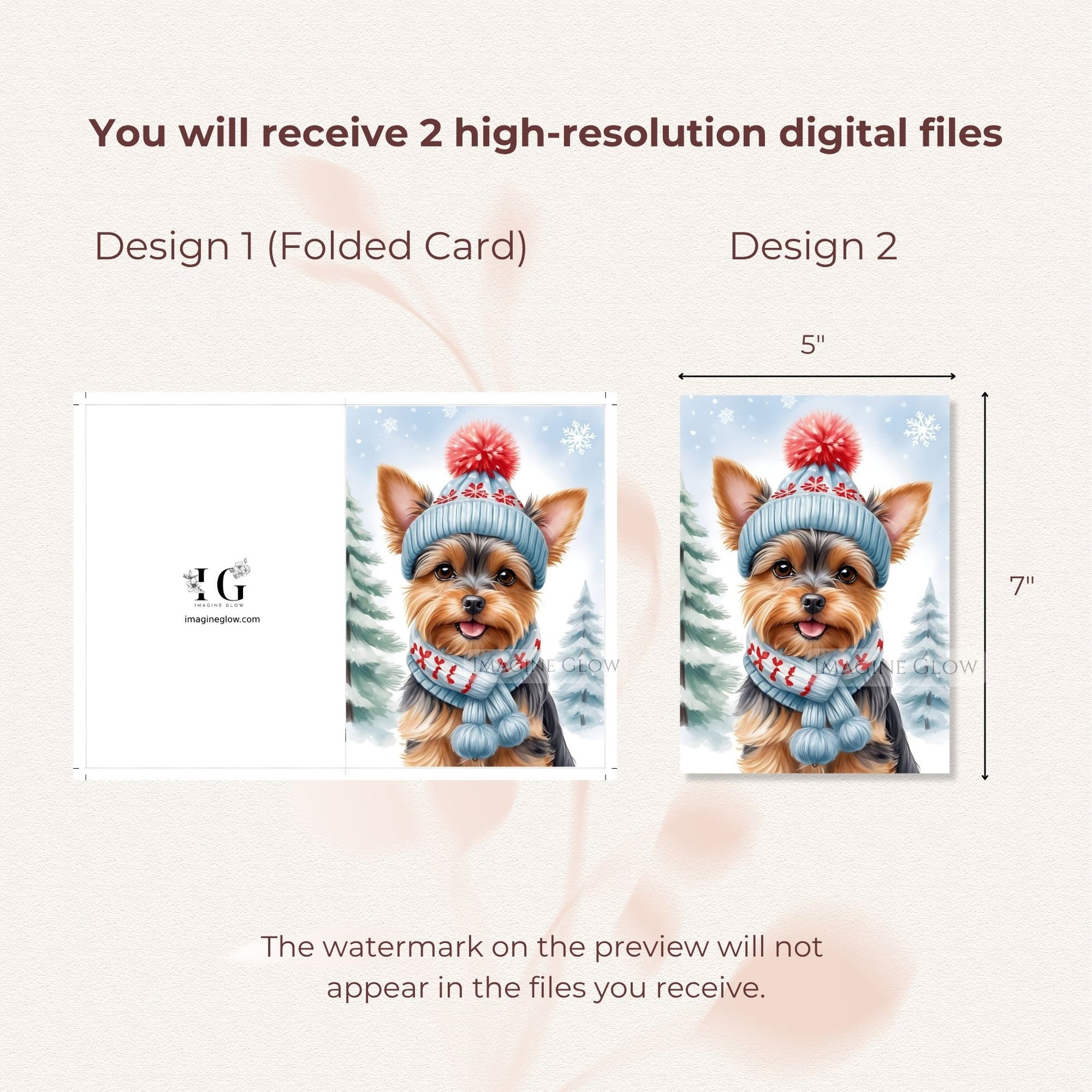 adorable yorkie christmas card for dog lovers
printable yorkshire terrier holiday card
cute yorkie dog christmas greeting card
winter yorkshire terrier christmas card digital
