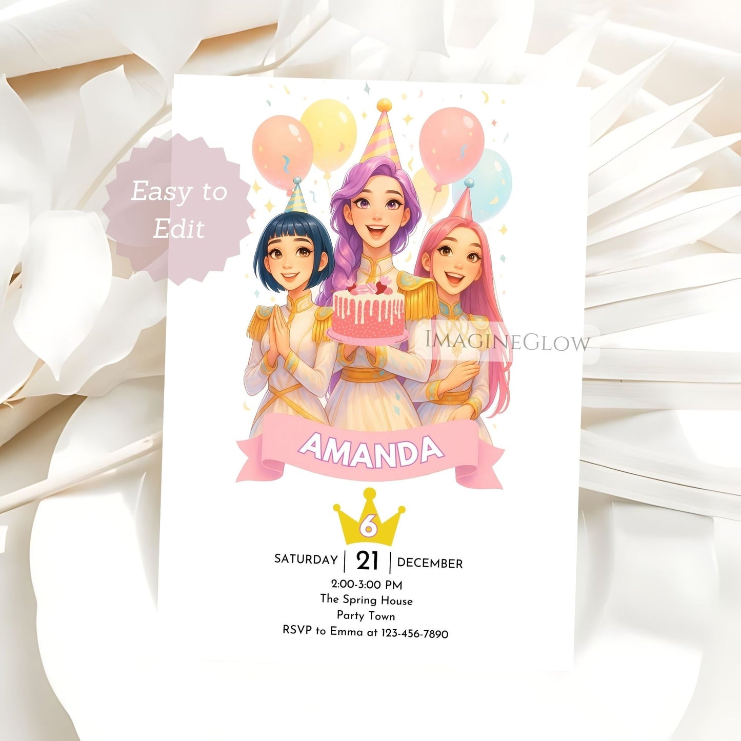 printable anime party invite
