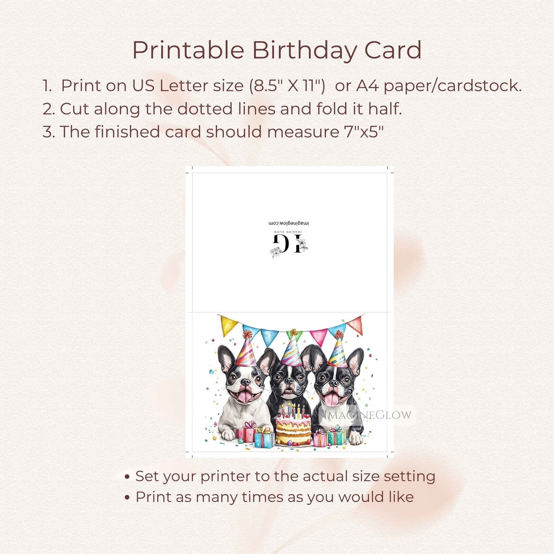 Boston Terrier dog greeting card
adorable Boston Terrier birthday card
