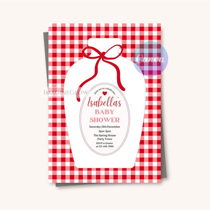 outdoor picnic baby shower invitation
editable rustic baby shower invite
