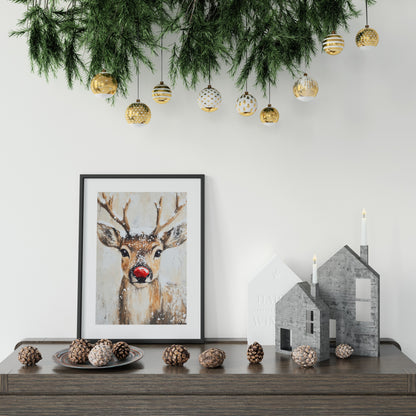 Christmas reindeer art to enhance your seasonal home decor