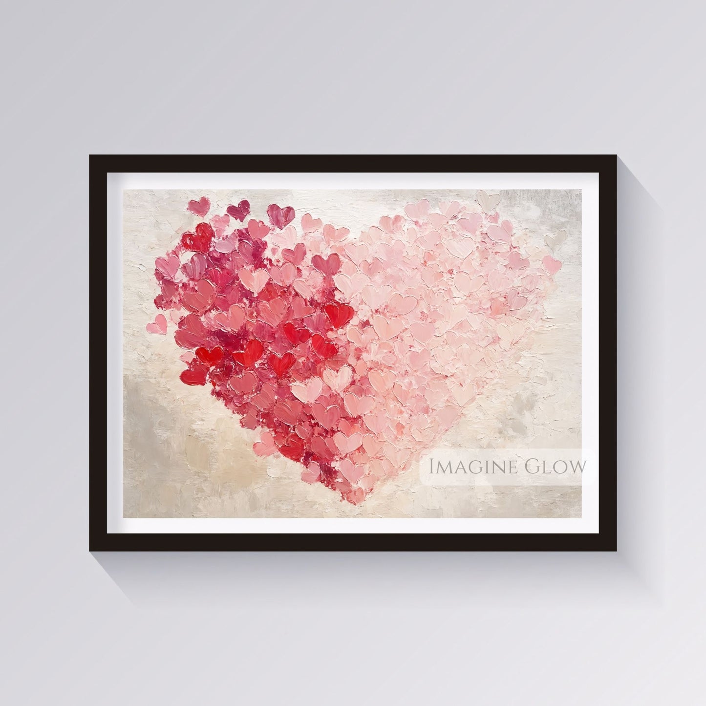 Romantic heart wall art Valentine’s Day theme