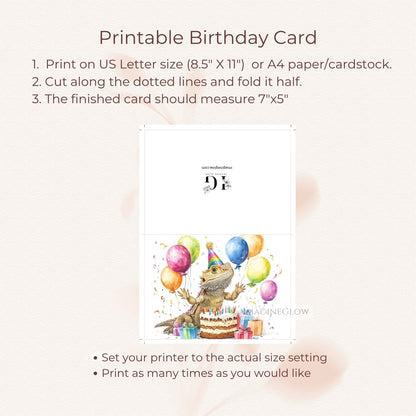 herpetology birthday greeting
lizard lover printable card
exotic pet birthday card
digital bearded dragon greeting